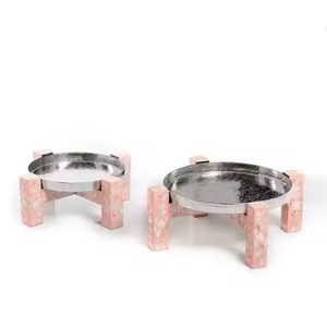 Soportes para servir pasteles decorativos de metal y nácar de último diseño altamente duraderos y superventas - Product Image 4