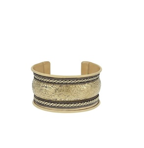 Bracelet jonc et bague en laiton plaqué or, fait main, durable, bijoux pour femmes, élégant, ethnique, accessoire de mode pour mariage - Product Image 2