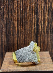 แหวนฮิปฮอปสำหรับผู้ชาย925เพชรโมอิสซาไนท์ประดับเพชรสเตอลิงเงินไอซ์ออกไขว้ - Product Image 6