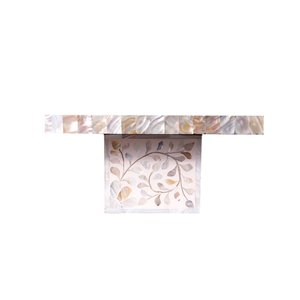 Support à gâteau artisanal sur mesure orné de nacre opulente pour la décoration de la maison de luxe, les événements et les cadeaux festifs - Product Image 5