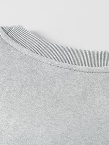 High Quality Men's Crew Neck Pullover Sweatshirt Regular Fit Solid Color Sweatshirt Custom Logo Oversized Vintage <b>Crewneck</b> - Product Image 5