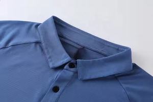 Deportes para hombre entrenamiento fitness correr atlético para hombre secado rápido 130 GSM 85% poliéster spandex tops Polo camisetas deporte Polo camisa - Product Image 3