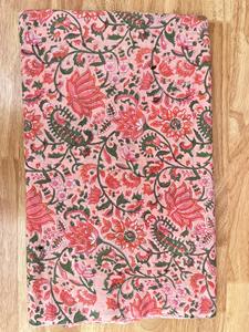 Bloc floral indien imprimé à la main rideau de fenêtre couture coton tissu organique Design attrayant vêtement matériel en gros - Product Image 3