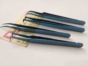 Custom Logo L-Shape Volume Curved <b>Eyelash</b> Extension <b>Tweezers</b> Shinny Finish Stainless Steel Plasma Coated <b>Eyelash</b> <b>Tweezers</b> for - Product Image 2