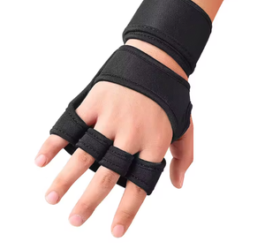 ถุงมือออกกำลังกายแบบมีสายรัดข้อมือ ปิดแบบผูกเชือก ป้องกันการลื่น สำหรับยกน้ำหนัก ฝึกซ้อมกีฬา เหมาะสำหรับผู้ชายและผู้หญิง ป้องกันฝ่ามือ - Product Image 2