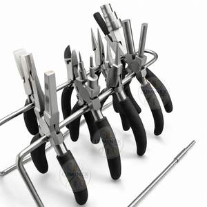 Juego de 8 Alicates de Acero Inoxidable para Joyería, con Soporte, Empuñaduras Negras, Mordazas Rectangulares de Nailon, Alicates para Envolver, Cortador de Alambre, Kit de Herramientas - Product Image 5