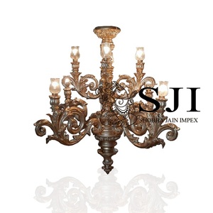 Dos accesorios decorativos dorados adornados para bodas, accesorios de fibra para bodas para decoraciones - Product Image 4