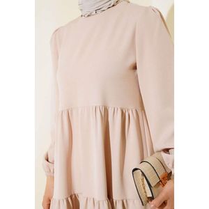 Robe unie à double épaisseur Beige - Product Image 3