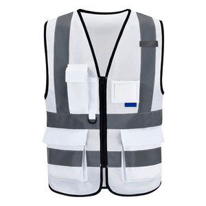 Chaleco de seguridad de alta visibilidad, ropa de trabajo de construcción, tiras reflectantes de alta visibilidad, Chaleco de seguridad con cierre de gancho y logotipo - Product Image 1