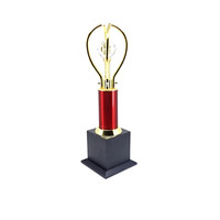 Trophée d'entreprise en métal et cristal très demandé - Gravure personnalisée portable pour événements d'entreprise et reconnaissance d'équipe