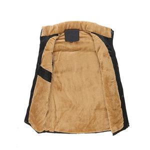 Autumn Winter <b>Men</b> Leather Solid Eco-Friendly Thick Warm Waistcoat Fleece <b>Thermal</b> Soft Vest Windproof Sleeveless Jacket - Product Image 3