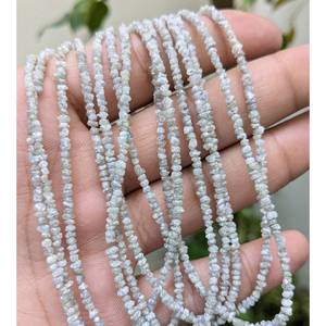 Perles de diamant gris-blanc de 2 mm, 100 % naturelles, brutes, non taillées, en forme de pépites, bijoux de Noël avec diamants en vrac - Product Image 3