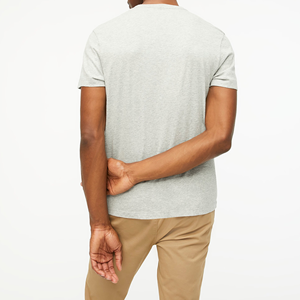 2024 Logo personnalisé col en v t-shirts pour hommes respirant de haute qualité 100% coton Polyester séchage rapide doux grande taille décontracté court - Product Image 6