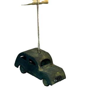 Coche verde oscuro rústico antiguo forma personalizada decoración del hogar de alta calidad decoración del árbol de Navidad - Product Image 1