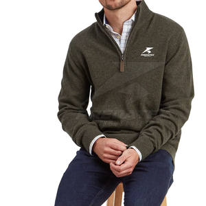 Pull à fermeture éclair quart de tour en coton mélangé, écologique, séchage rapide, unisexe, confortable, respirant, pour l'hiver, usage quotidien décontracté, uni - Product Image 5