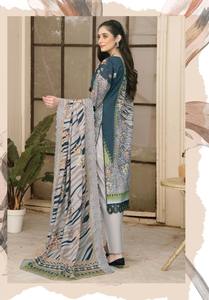 Designer femmes coton/pelouse brodé Shalwar Kameez robe d'été de style pakistanais pour adultes vêtements pour femmes - Product Image 4
