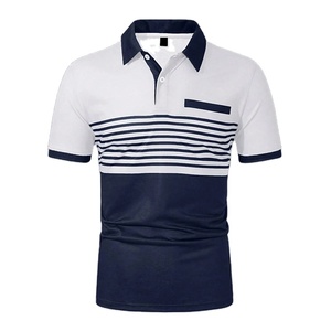 Chemises polo en laine mérinos à rayures, pour le travail, le bureau, décontractées, personnalisées, séchage rapide - Product Image 1