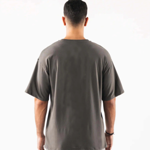 T-shirt homme en coton, col rond, manches courtes, vêtements décontractés, vêtements personnalisés, tissu respirant, fournisseur en gros - Product Image 2