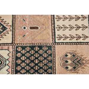 Alfombra Turca Vintage, Alfombra de 1.3x9.1 pies, Alfombra Marrón con Borde - Product Image 5