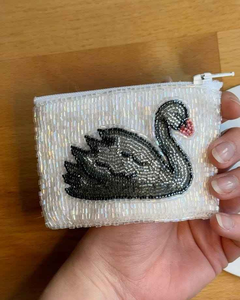 Artisan-Made Beaded Coin Pouch Unisex Design with Handcrafted Seed Bead Embroidery <b>Reflecting</b> Native America - Product Image 5