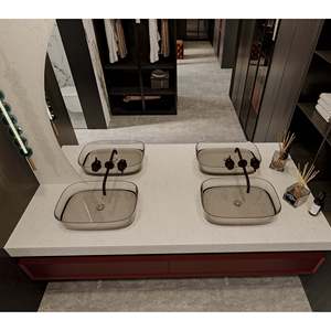 Grande dalle en quartz Denali Unionstone, composition cristalline, design moderne, application murale imperméable - Product Image 5