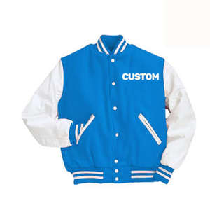 Veste en jersey de baseball universitaire en laine de haute qualité pour hommes, col montant, capuche, logo OEM personnalisable, hiver, nouvelle broderie tendance - Product Image 3