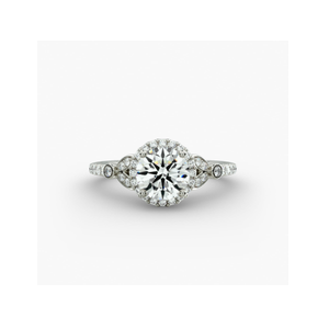 Timeless Women's Vintage Engagement <b>Ring</b> <b>Silver</b> Brilliant Diamond Center Stone <b>Set</b> Ornate Band Sophisticated - Product Image 1