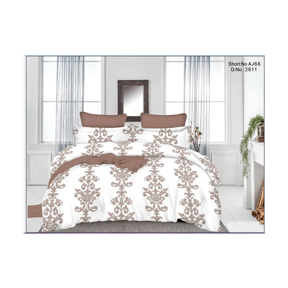 Top bán Fancy in được trang bị bedsheet Duvet cover bedding Set 100% cotton được trang bị bedsheets Set
