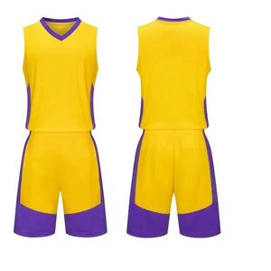 Ensemble d'uniformes de basketball personnalisés sublimés Blanc Noir Col en V Sans manches Maillot Short Anti-humidité Unisexe Adulte Toutes saisons - Product Image 2