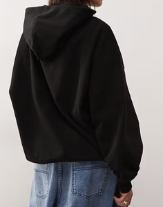 Sweat-shirt à capuche en coton pur respirant pour femmes Logo personnalisé Sweat-shirt tricoté surdimensionné lourd Printemps Automne Hiver StreetwearOem - Product Image 3