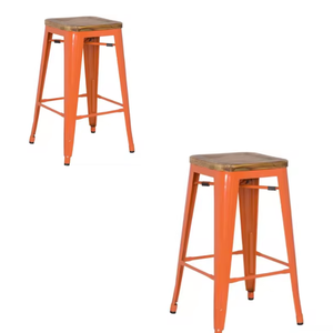 Taburete de Bar alto de metal industrial moderno para comedor y uso al aire libre, precios al por mayor para cafetería, restaurante, cafetería - Product Image 3