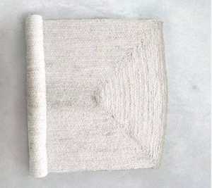 Alfombra blanca rústica moderna trenzada de yute Natural 100%, juego de alfombras de tamaño personalizado con patrón abstracto - Product Image 2