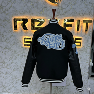 Chaqueta de hombre de lana y seda bordada de diseño personalizado de alta calidad con cierre de botón cubierto chaquetas versity chaquetas Lettermen - Product Image 5