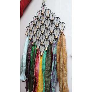 Adorno de Pared en Forma de Lágrima de Hierro Reciclado, Estilo Boho, Diseño Abstracto Hecho a Mano, Atrapasueños, Artesanía Metálica India para Decoración Diwali - Product Image 3