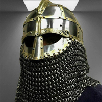 Casque de guerrier viking médiéval en maille |   Casque de sécurité extérieur pleine tête, qualité industrielle, personnalisable OEM ODM OBM - SAZ ENTERPRISES