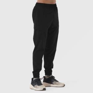 Vibra Luxury French Terry Joggers XL Smart Casual High Waist Pants with Pleats <b>Tie</b> Dye Pattern Embroidery Spandex <b>Black</b> Color - Product Image 5