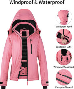 Chaqueta de Esquí para Mujer, de Primera Calidad, Transpirable, Color Personalizable, Fácil de Usar y Lavar, Relleno de Algodón, Forro de Nailon, Último Diseño - Product Image 6