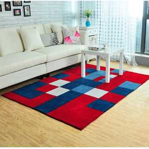 Alfombra ondulada de lana roja hecha a mano 8x10, alfombra moderna de alta calidad, sala de estar con textura suave para diseño abstracto o dormitorio, alfombra - Product Image 2