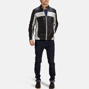 Meilleure vente nouvelle veste en cuir de vachette pour hommes teinte unie avec fermeture à glissière pour l'hiver Offre Spéciale arrivée en ligne - Product Image 2