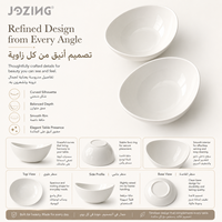 Bol en céramique blanc en forme de bateau, prix d'usine, bord incurvé moderne, bol à soupe et à salade en porcelaine pour restaurant, vente en gros