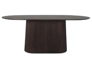 플루트 디자인과 아메리칸 스타일 다크 브라운 단단한 나무 식탁 나무베이스 사무실 회의 테이블을 노크