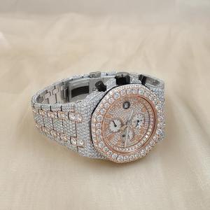 Nuevo Reloj de Pulsera para Hombre, Diseño Exclusivo de Hip Hop, Tendencia en Joyería, Diamantes Moissanite, 20 mm, Oro Amarillo, Acero Inoxidable - Product Image 4