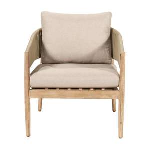 Conjunto de jardín moderno de madera maciza de mediados de siglo, sofá exterior con cuerda - Product Image 3