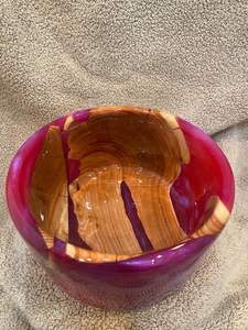 Cuenco de madera de resina de calidad súper estándar, precios de venta completos, cuenco de servicio, cuenco impreso de resina de madera esmaltada, diseño Natural - Product Image 2