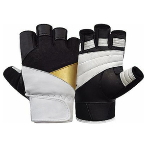 Guantes de gimnasio de poliéster de medio dedo con logotipo personalizado, guantes de entrenamiento físico ajustables ligeros para entrenamiento de levantamiento de pesas - Product Image 2
