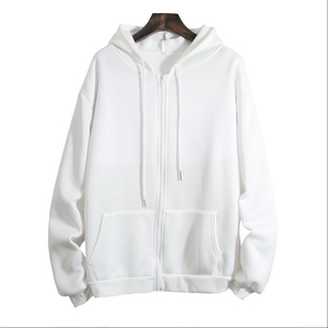 Sweats à capuche premium en gros, entièrement zippés, fabriqués en coton peigné doux, avec poignets et ceinture côtelés, parfaits pour l'impression - Product Image 3