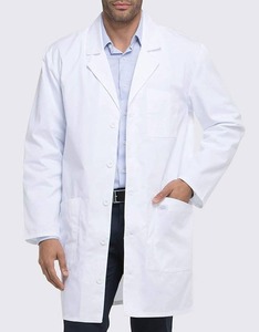 Blouse de laboratoire professionnelle à manches longues, blanche, blouse de laboratoire pour hommes et femmes avec fermeture à bouton avant, 2 poches et dos central - Product Image 4