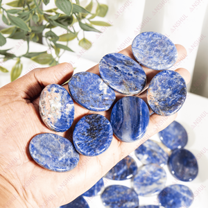 Piedra de Sodalita Ovalada de Color Azul Premium, Estilo Europeo, Bellamente Pulida, Piedra de Bolsillo para Meditación - Product Image 2