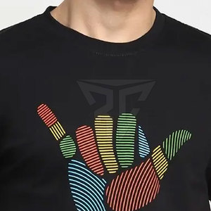 เสื้อยืดพิมพ์ลายทำจาก2024ปากีสถานเสื้อยืดสำหรับผู้ชายโลโก้ออกแบบได้ตามต้องการ - Product Image 5
