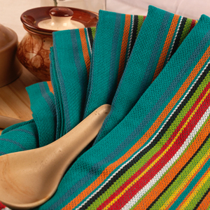 Serviette de cuisine Salsa 100% coton-Turquoise - Product Image 5